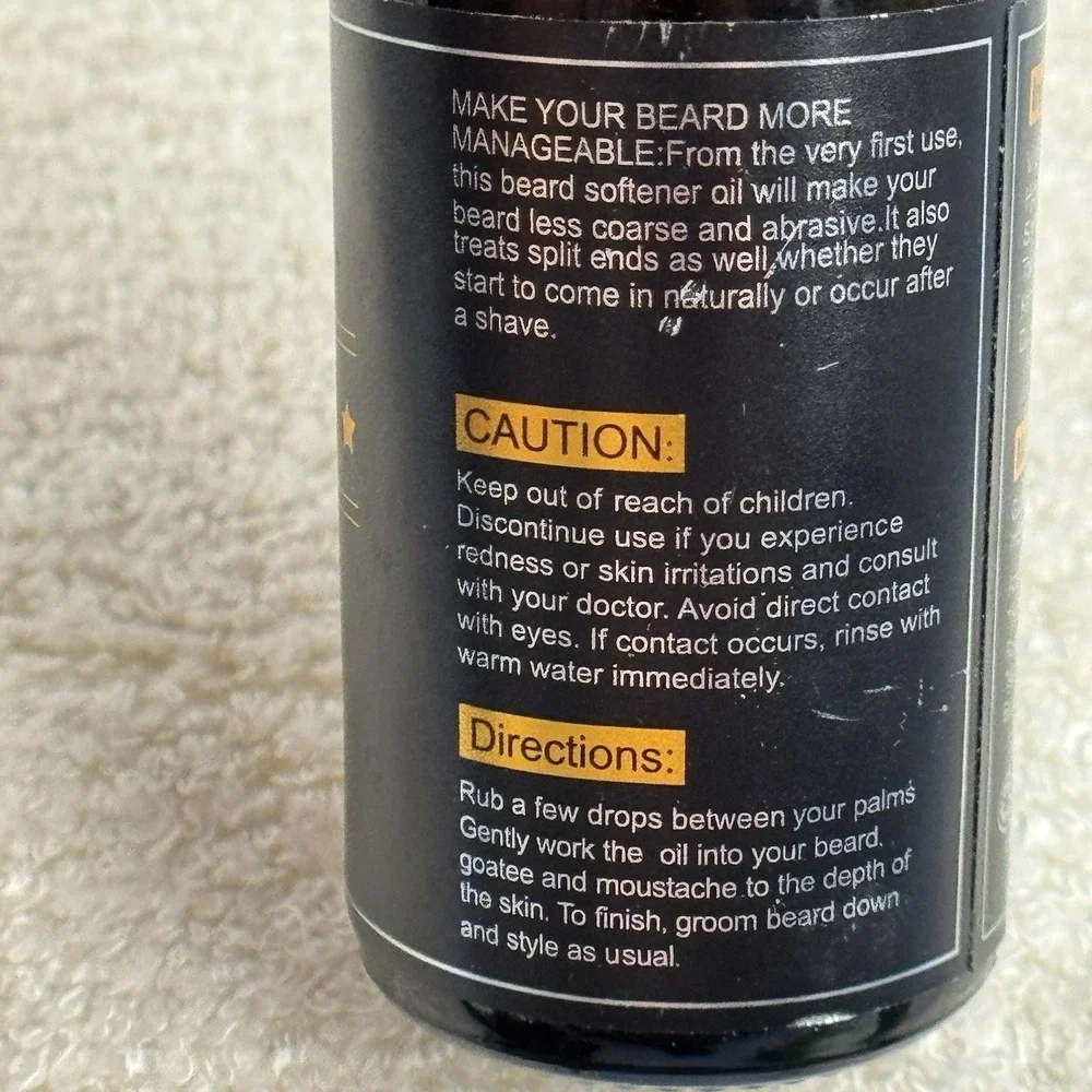 Beard Care Set with Wash Conditioner Oil Beard Trimming Cape Comb Lot of 5 New